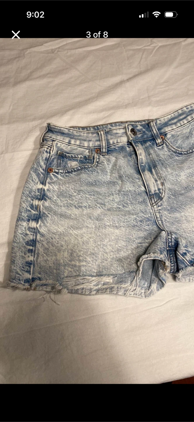 American Eagle Light Wash Distressed Jean Shorts - photo 3