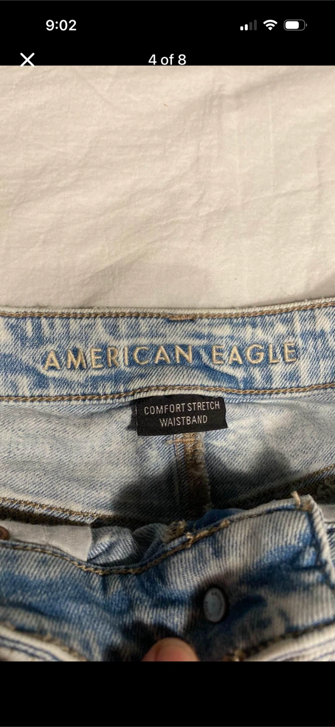 American Eagle Light Wash Distressed Jean Shorts - photo 4
