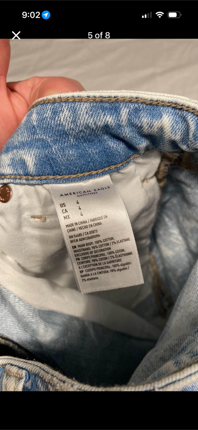 American Eagle Light Wash Distressed Jean Shorts - photo 5