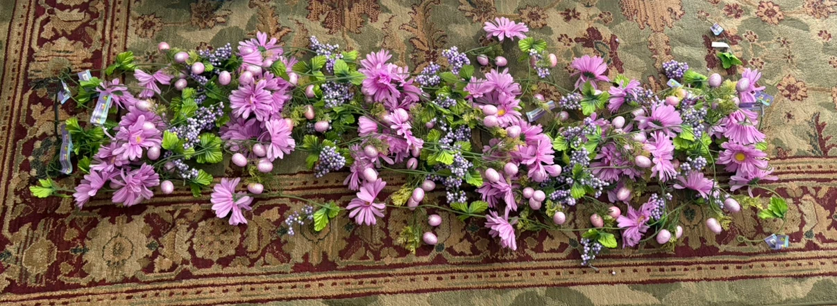 $10 for 11 Purple Floral Garlands - photo 2