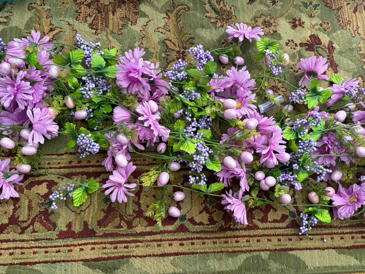 $10 for 11 Purple Floral Garlands - photo 4
