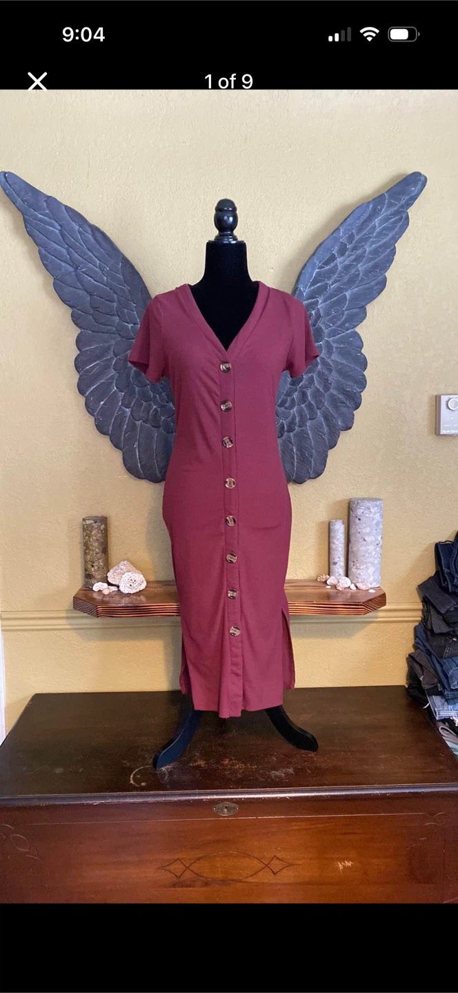 Fashion Nova Ribbed Button Down Dress