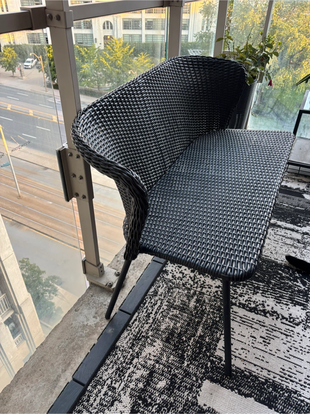 Black Wicker Patio Loveseat - photo 2