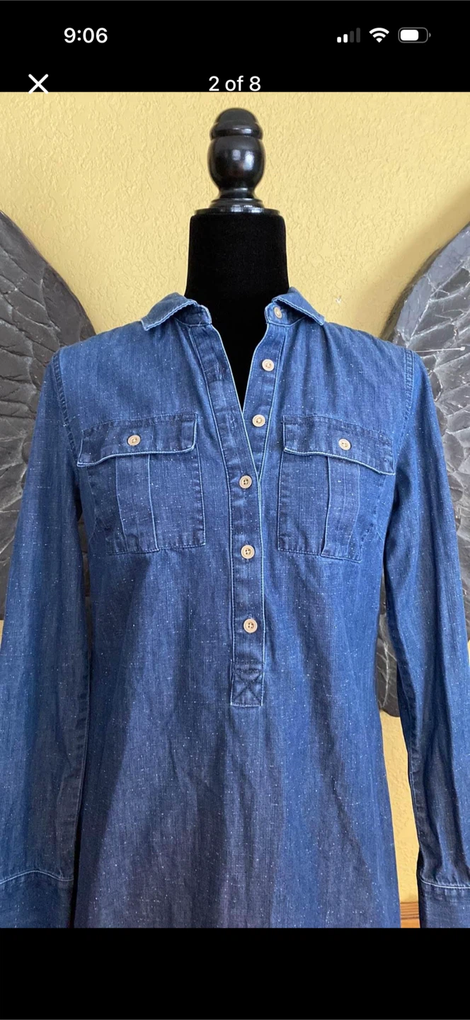 Tommy Hilfiger Denim Jean Dress With Cuff Sleeves - photo 2