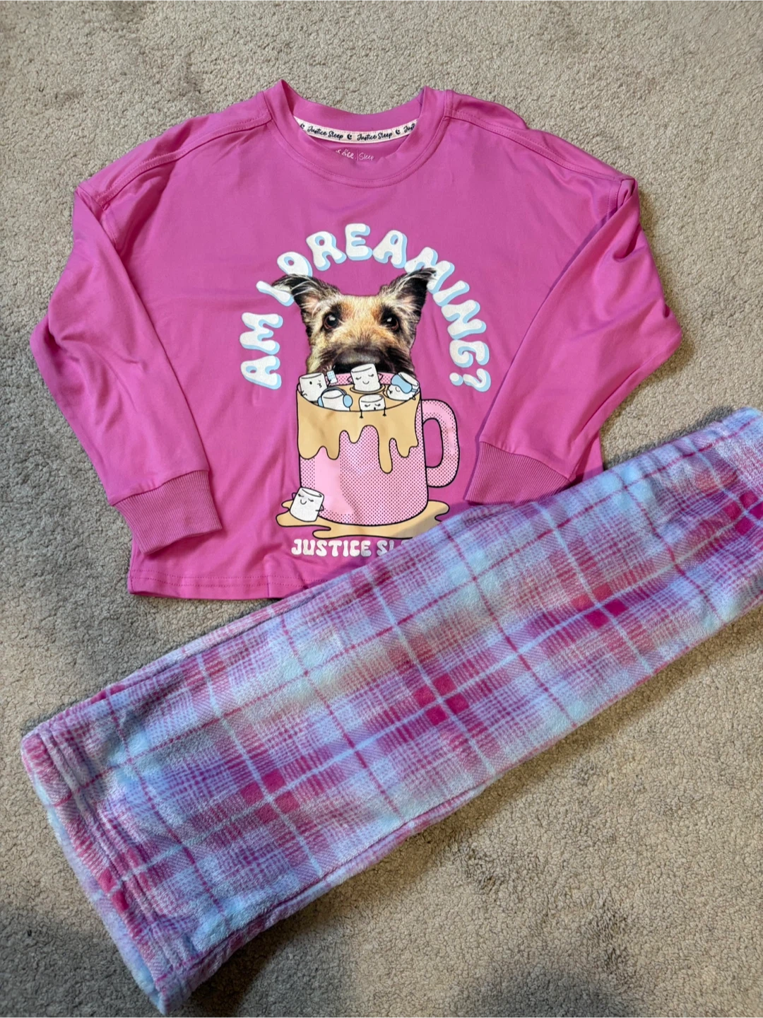 Justice Sleep Dog Pajama Set size 5/6