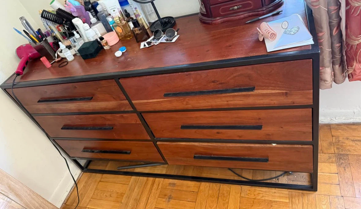 Wooden Dresser with Black Frame - photo 2
