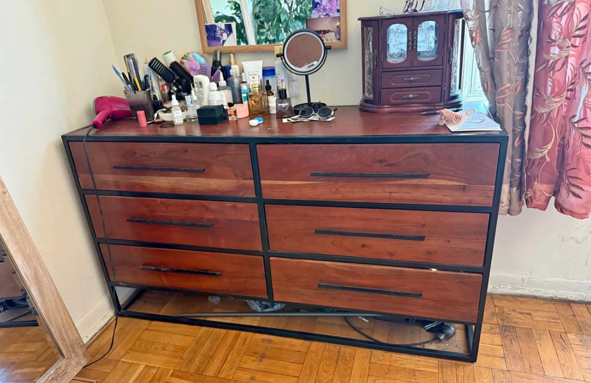 Wooden Dresser with Black Frame - photo 3