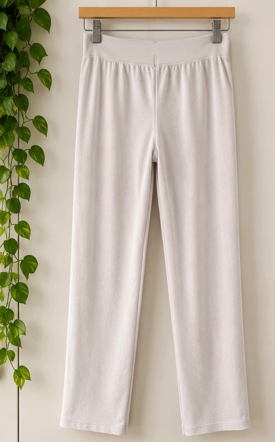 Women’s Lightweight Beige Pants Straight Leg, Soft & Comfortable
