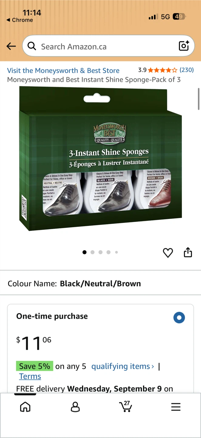 Moneysworth & Best Instant Shine Sponges, Pack of 3