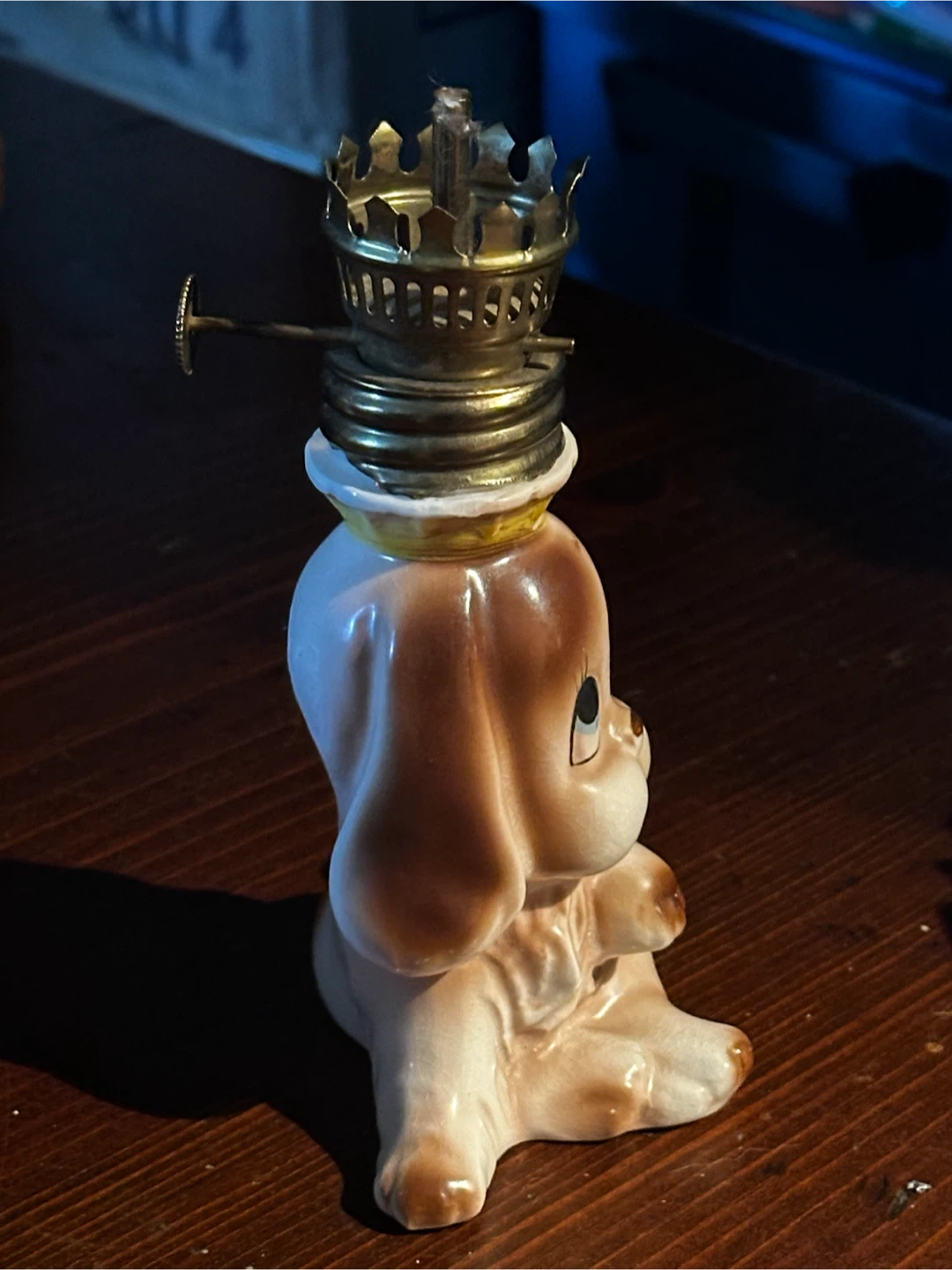 Vintage ceramic dog oil lamp - photo 2