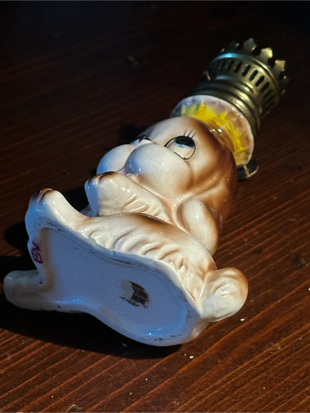 Vintage ceramic dog oil lamp - photo 4