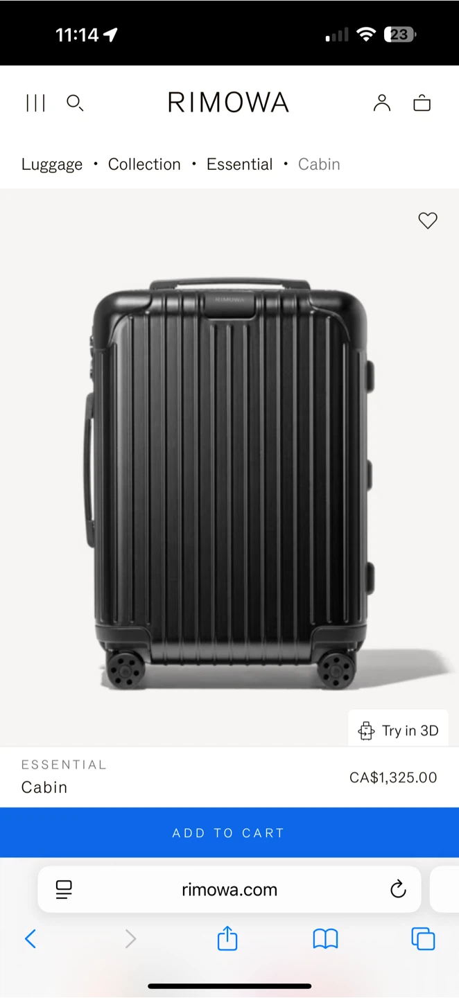 RIMOWA Essential Cabin Luggage - Black