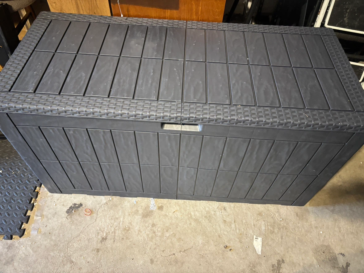 Large Black Resin plastic Outdoor Storage Deck Box - photo 5