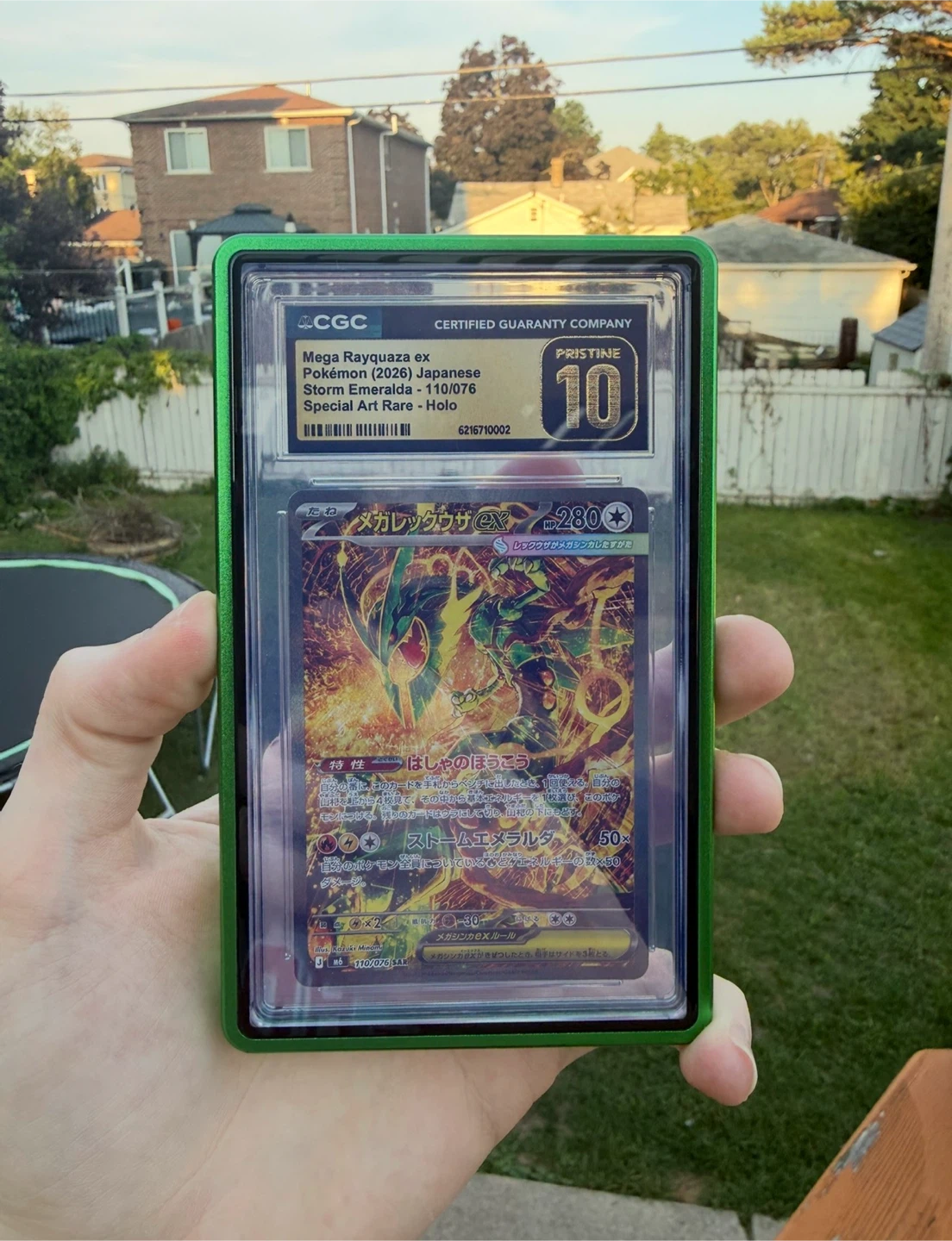 Pokemon Mega Rayquaza ex Special Art Rare Holo Card 110/076