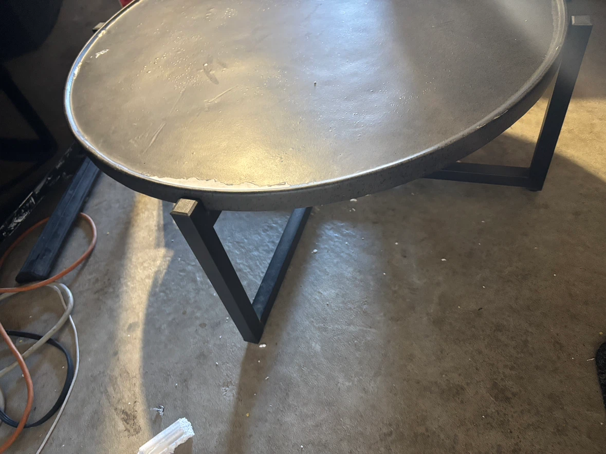 Round Black metal Coffee Table