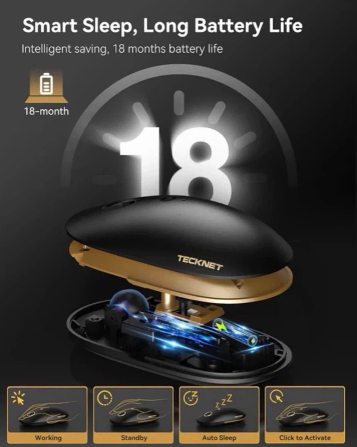 cordless TECKNET Computer Mouse - photo 3