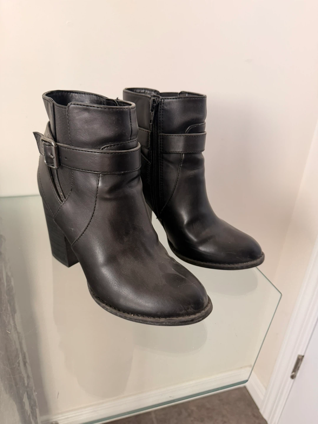 Black Heeled Ankle Boots size 7