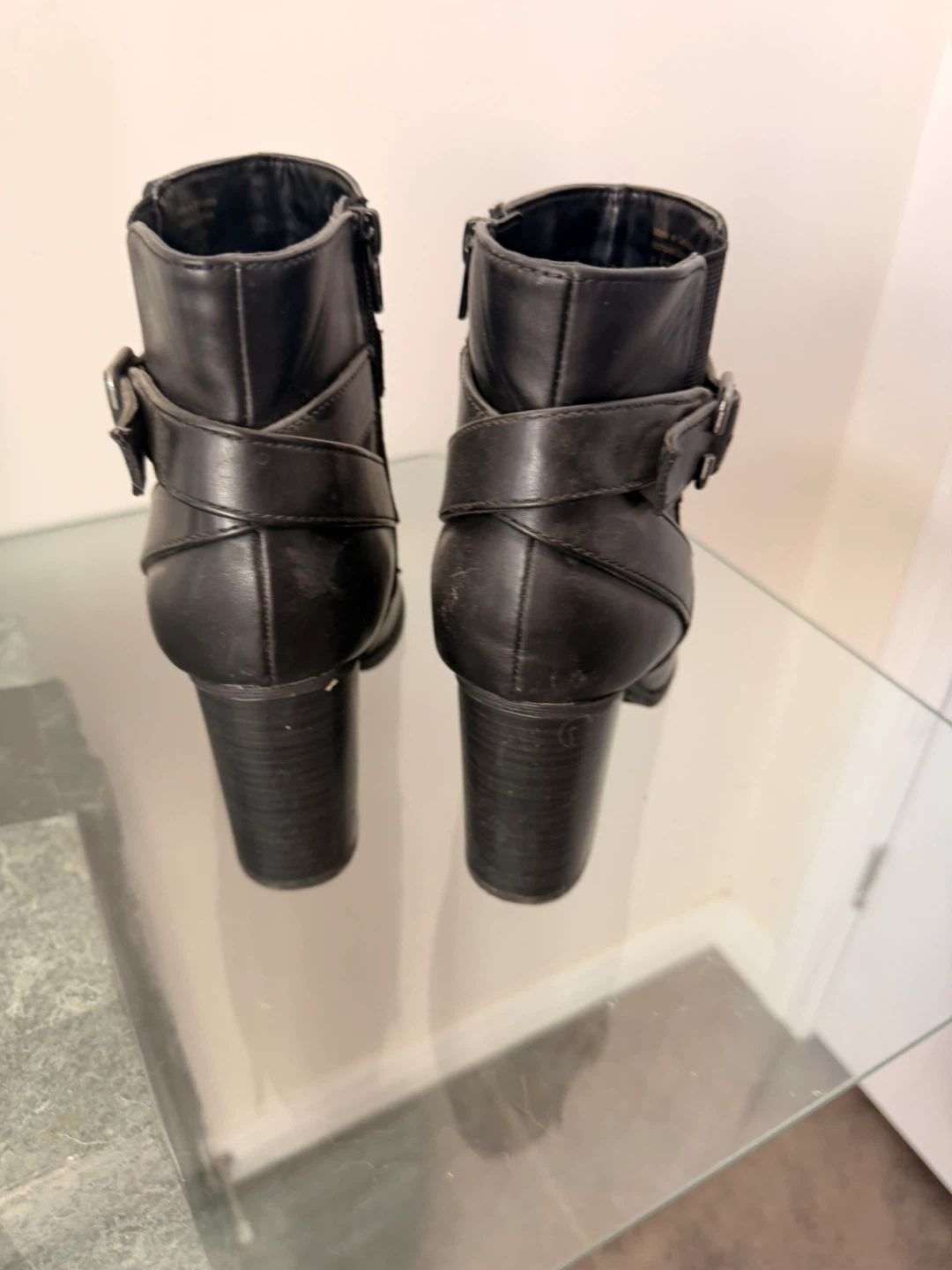 Black Heeled Ankle Boots size 7 - photo 2