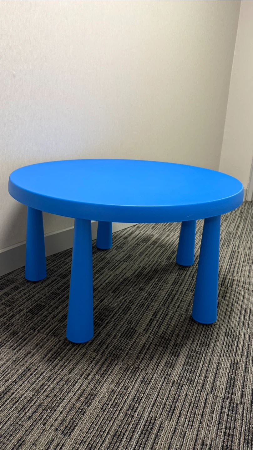 Kids blue ikea MAMMUT table