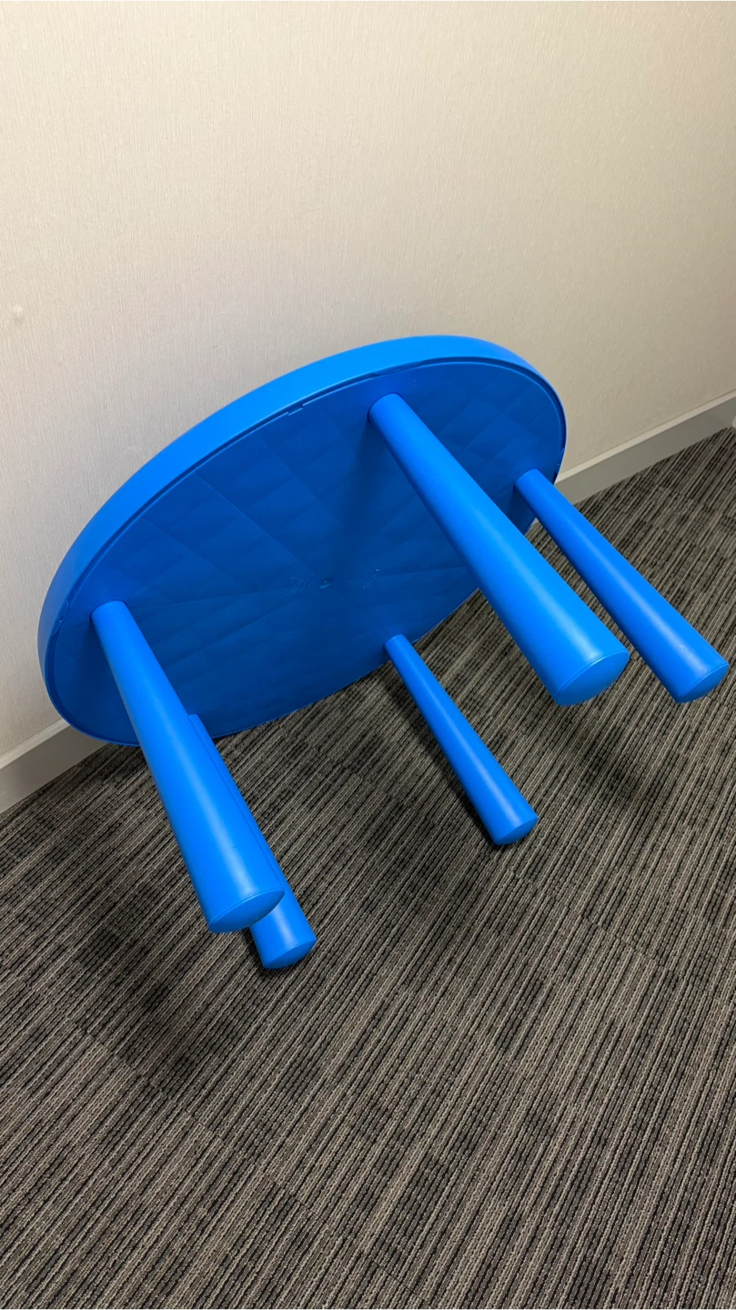 Kids blue ikea MAMMUT table - photo 4