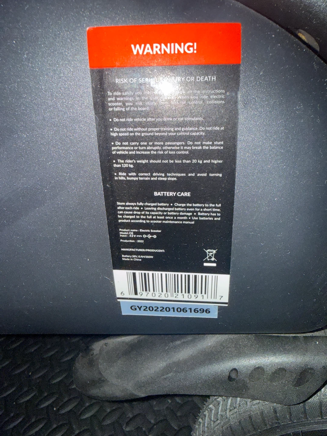 Black Electric Scooter with Seat - photo 5