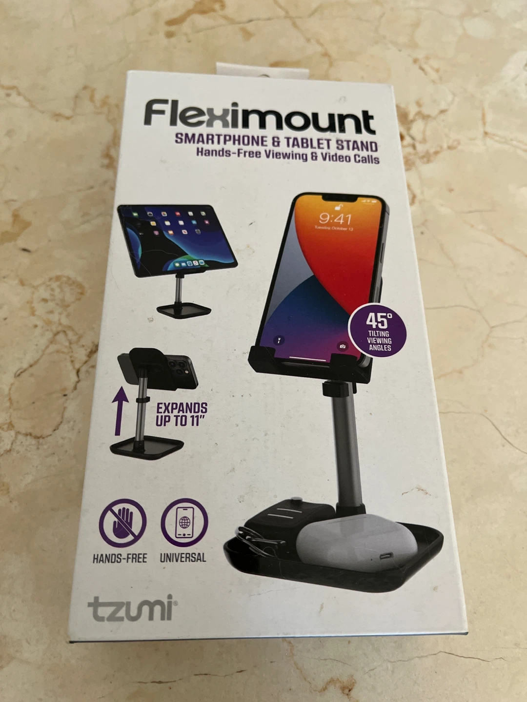 Tzumi Fleximount Smartphone & Tablet Stand.  NEW IN PACKAGING
