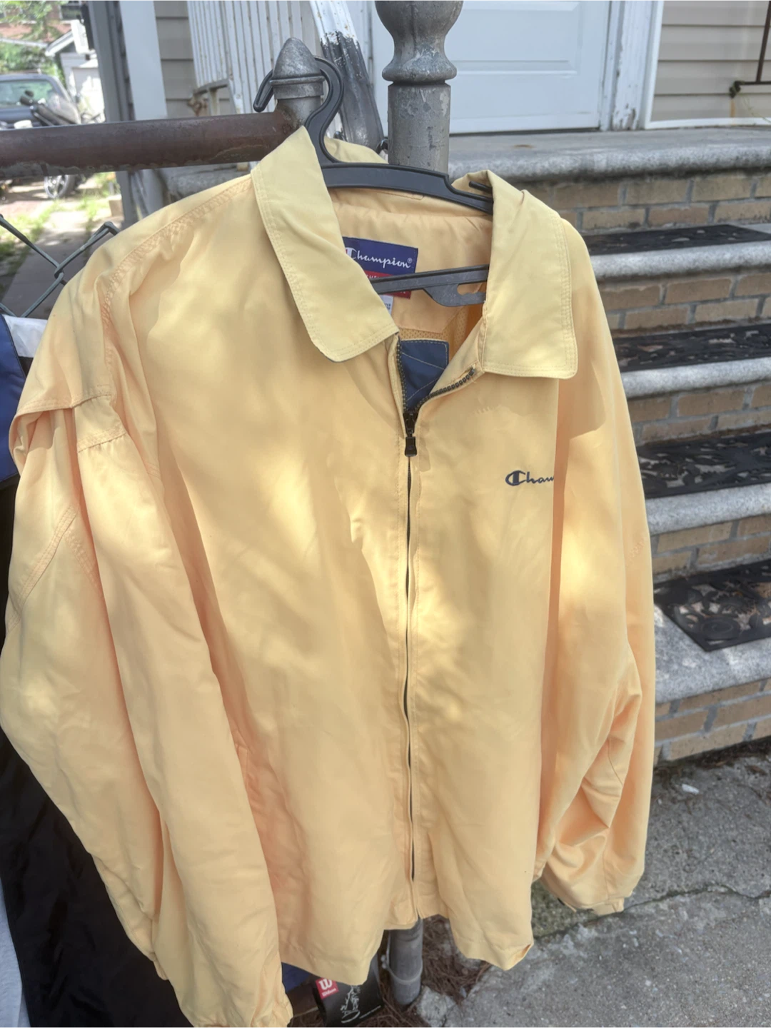 Champion 3XL Yellow Windbreaker Jacket
