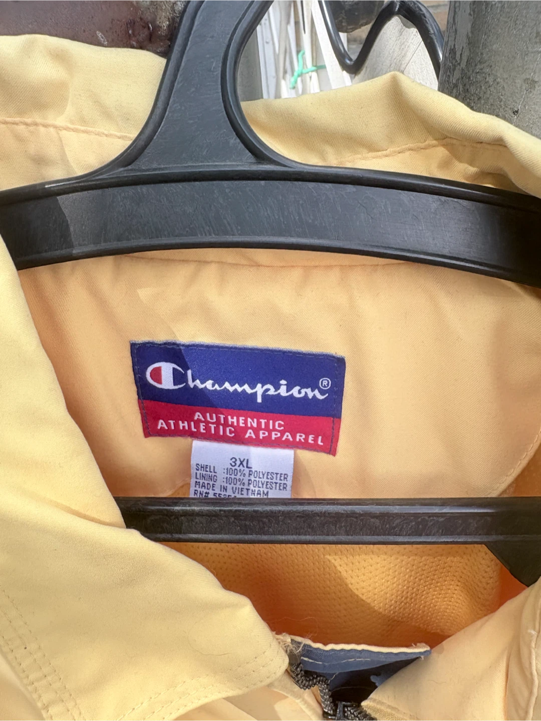 Champion 3XL Yellow Windbreaker Jacket - photo 2