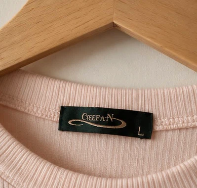 Cheefan Light Pink Ribbed Long Sleeve Dress Size L - photo 2