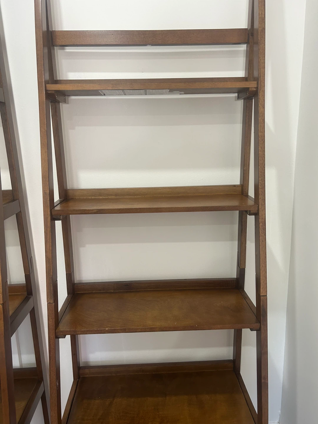 2 Solid Wood Ladder Bookshelves – Excellent Condition - photo 2