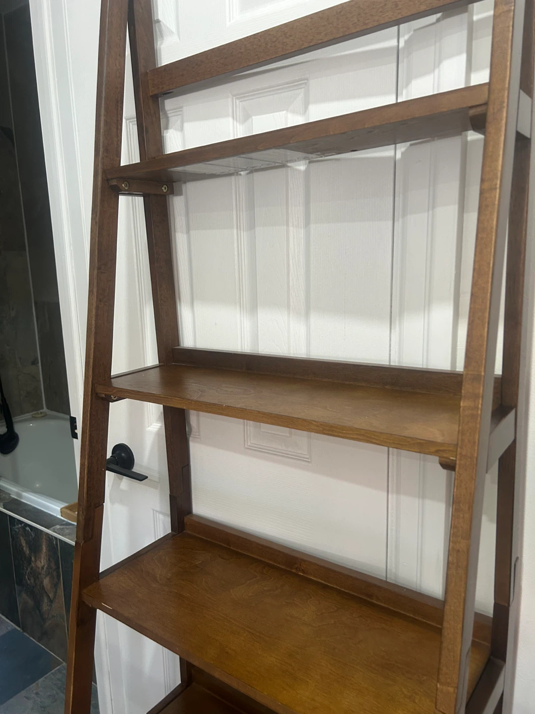2 Solid Wood Ladder Bookshelves – Excellent Condition - photo 3