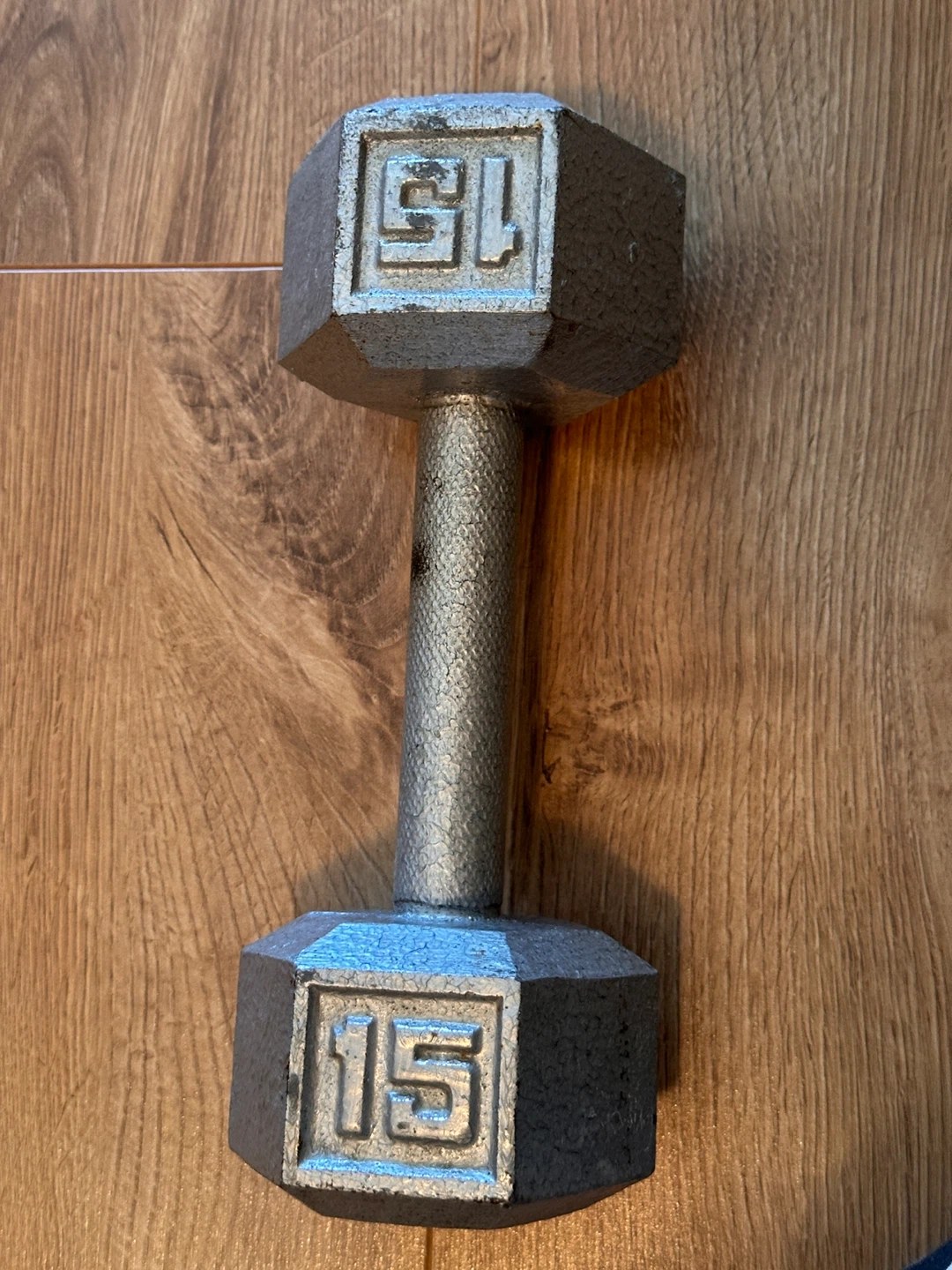 Set of Two Hex Dumbbells (5lb and 15lb) - photo 4