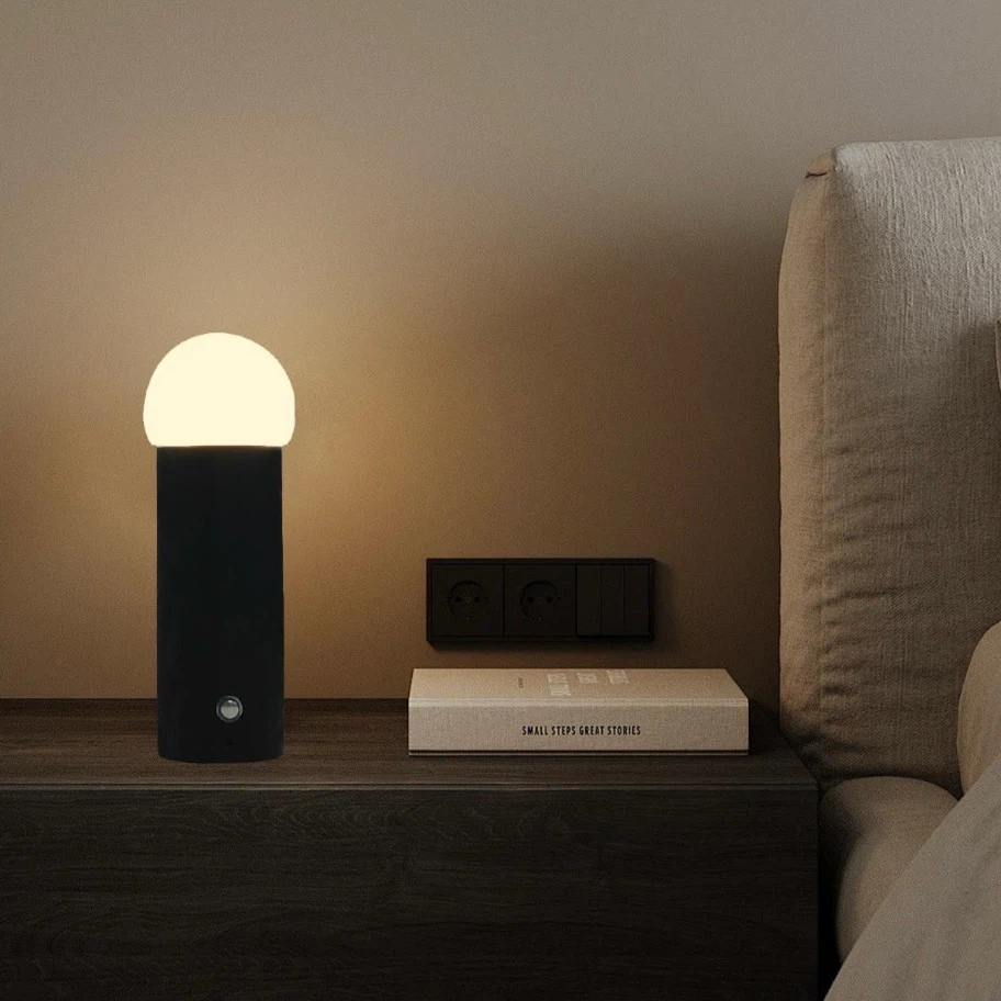 Modern Cylinder Table Lamp Black