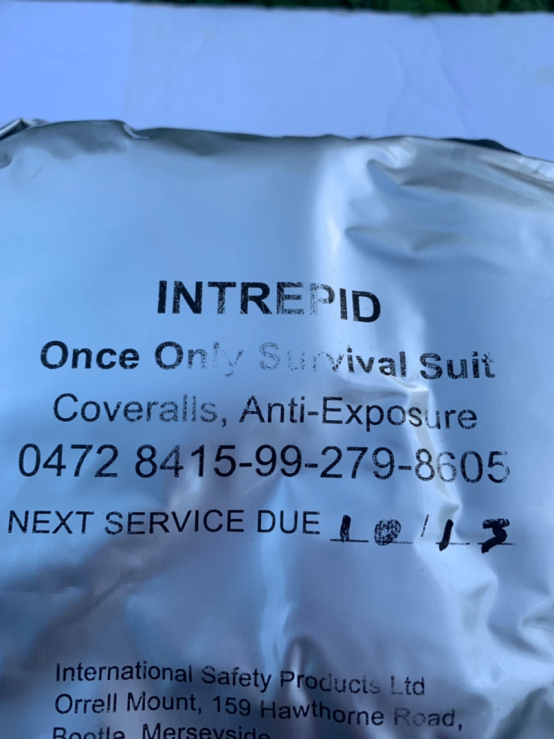 Unused Intrepid Once Only Survival Suit. NEW - photo 2