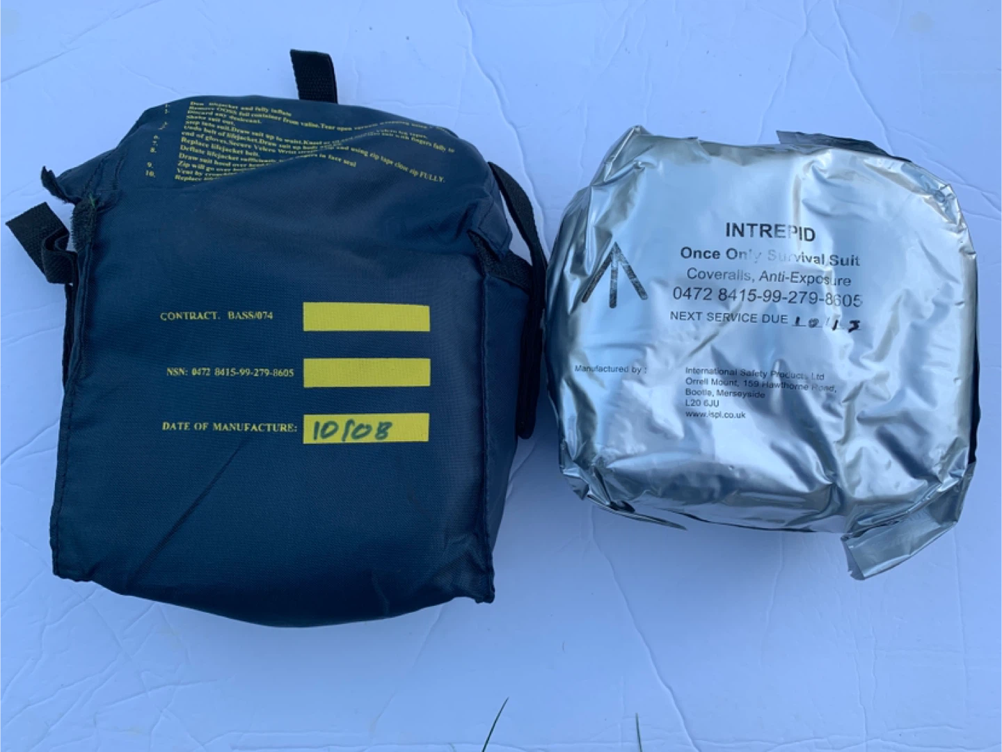 Unused Intrepid Once Only Survival Suit. NEW