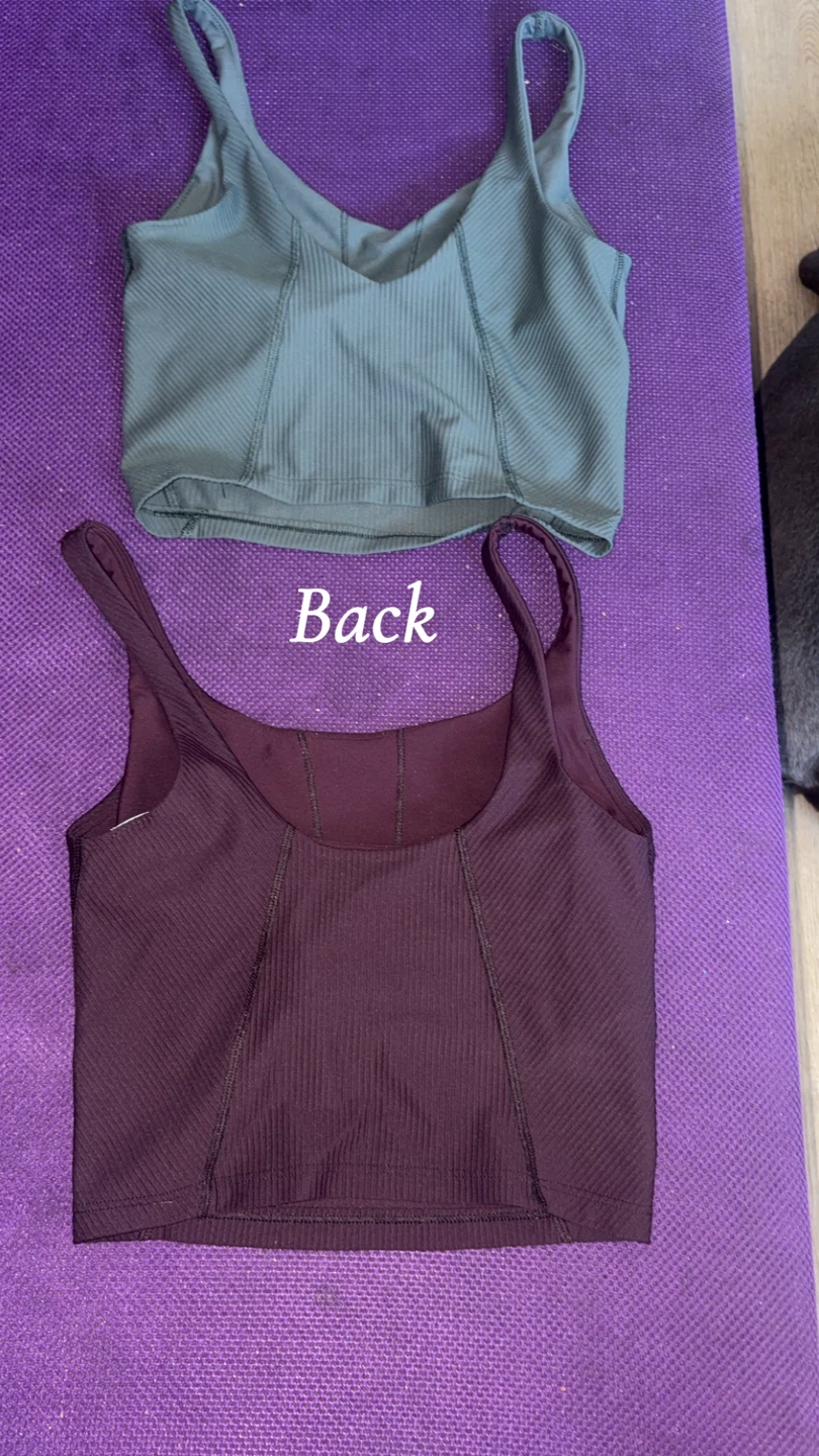 Two Ribbed Athletic Crop Tank Tops - photo 2