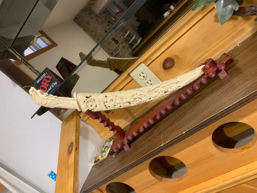 Decorative Sword with Carved Sheath