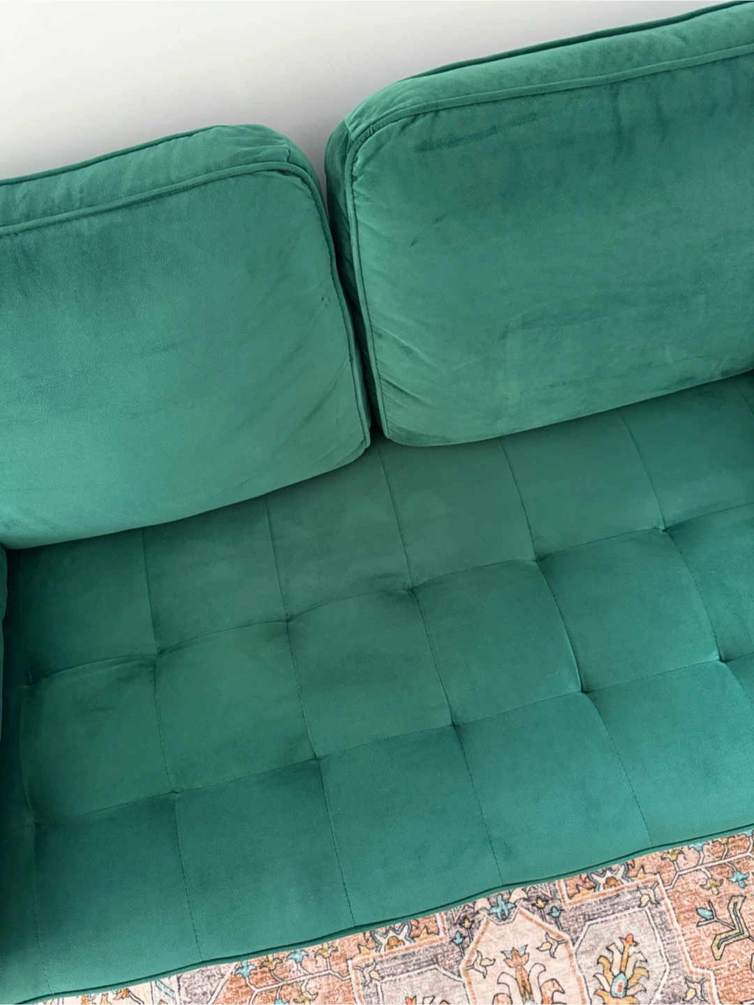 Green velvet sofa - photo 2