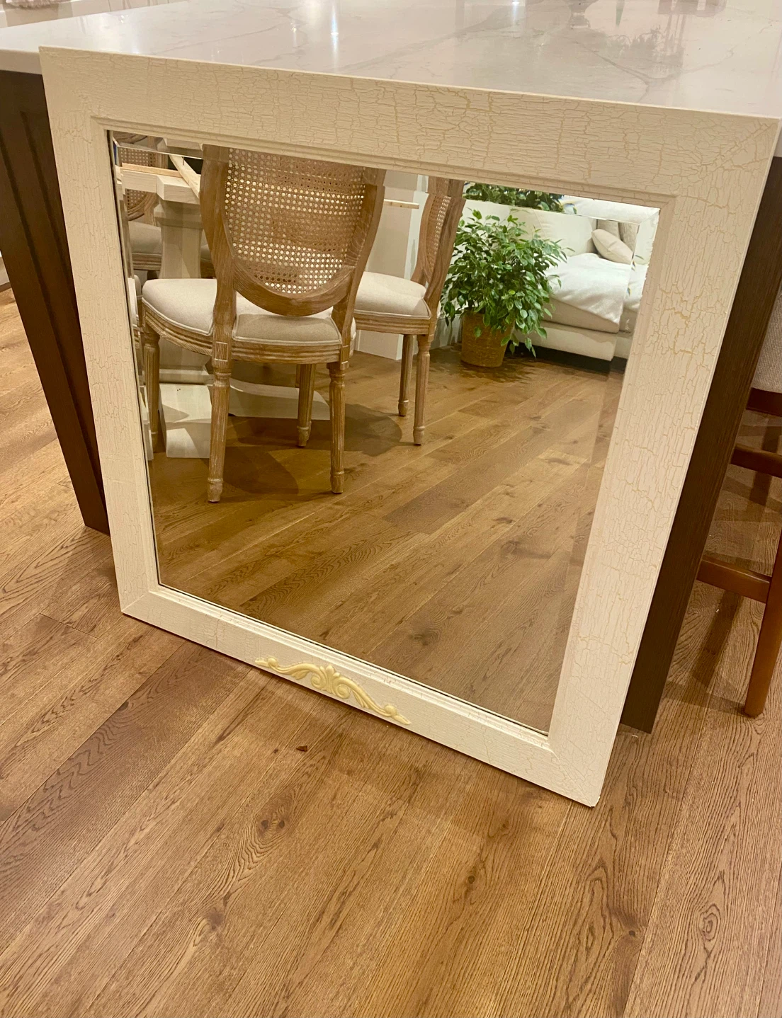 GORGEOUS Very Large beveled mirror designer painted /antiqued - photo 5