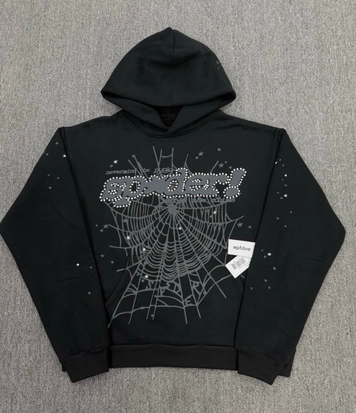 Sp5der Black Spider Web Hoodie