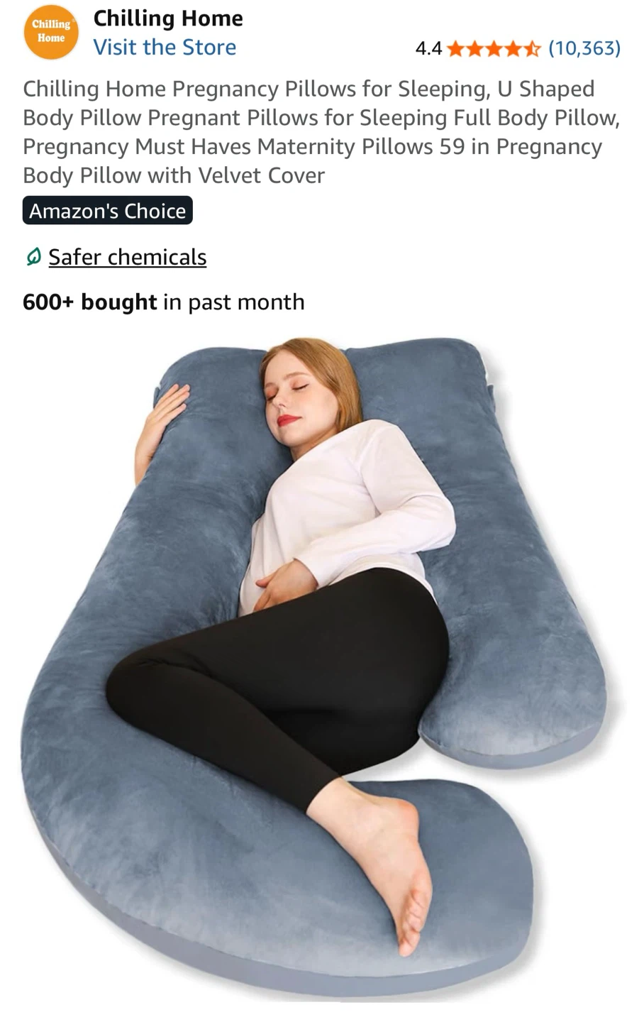 Chilling Home U-Shaped Pregnancy Pillow