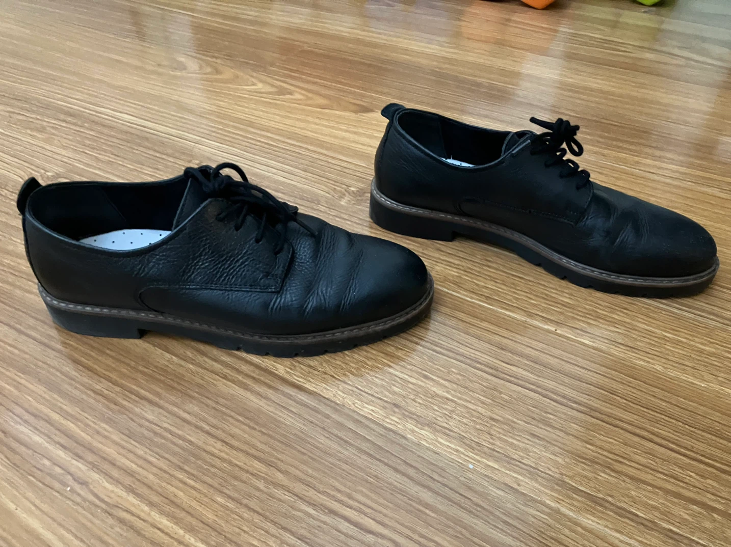 Women’s leather dress shoes black matte size 7.5 - photo 3