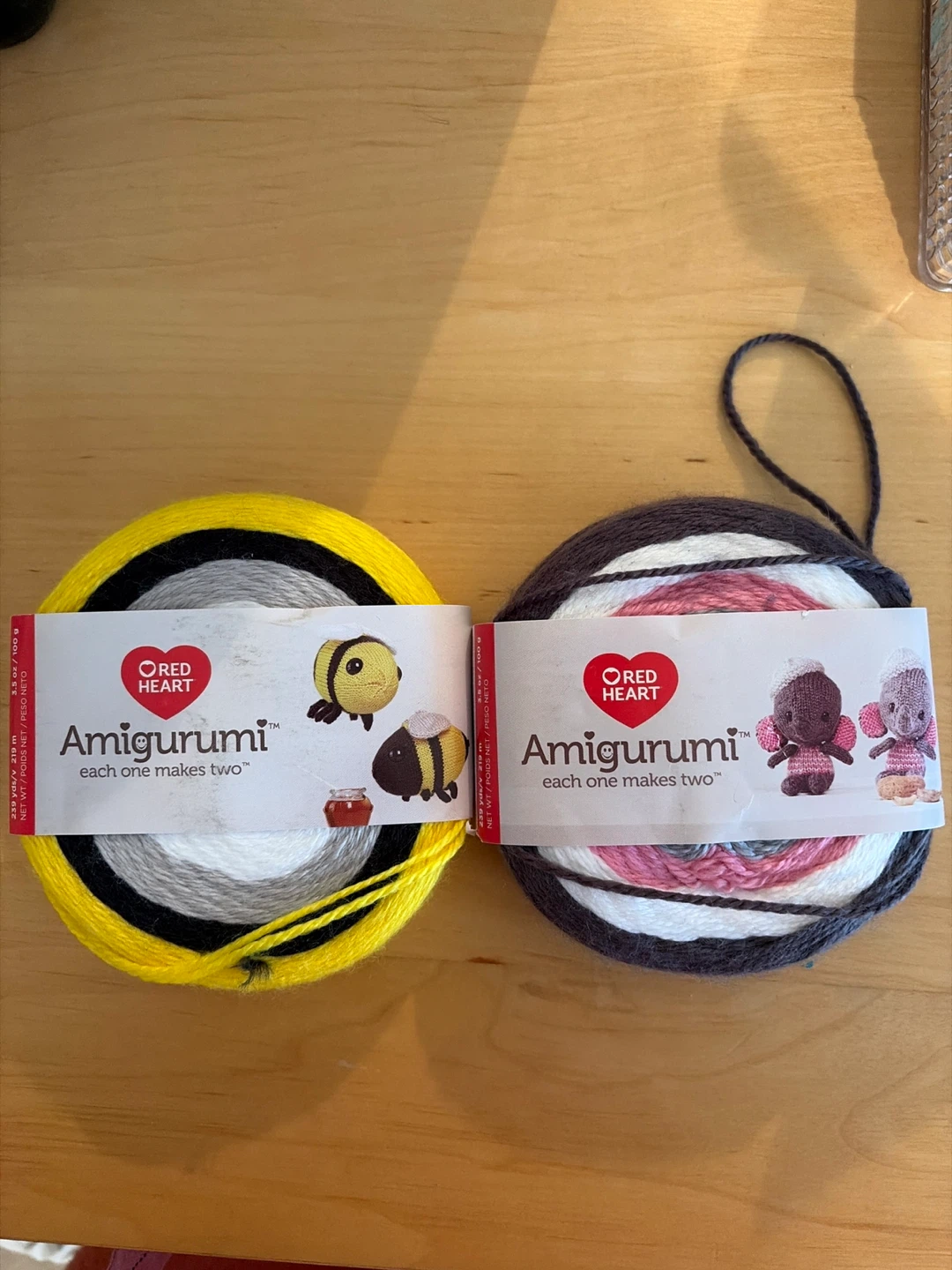 Red Heart Amigurumi Yarn - Bumblebee & Elephant