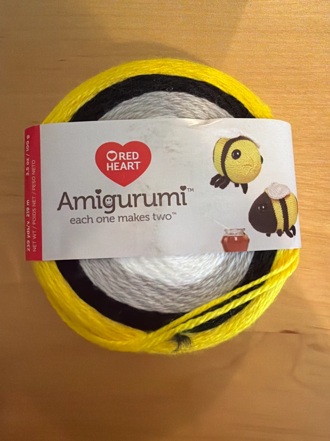 Red Heart Amigurumi Yarn - Bumblebee & Elephant - photo 3
