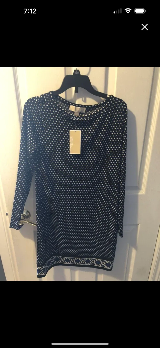 Michael Kors patterned long-sleeve dress
