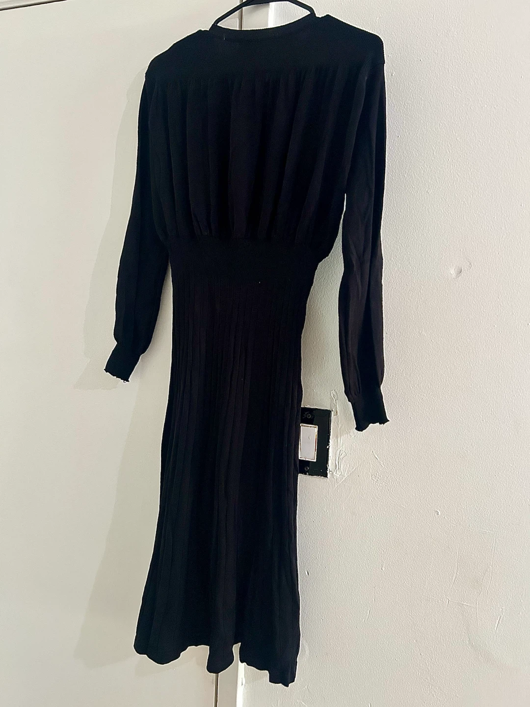 Black Knit Dress with Buttons - photo 2