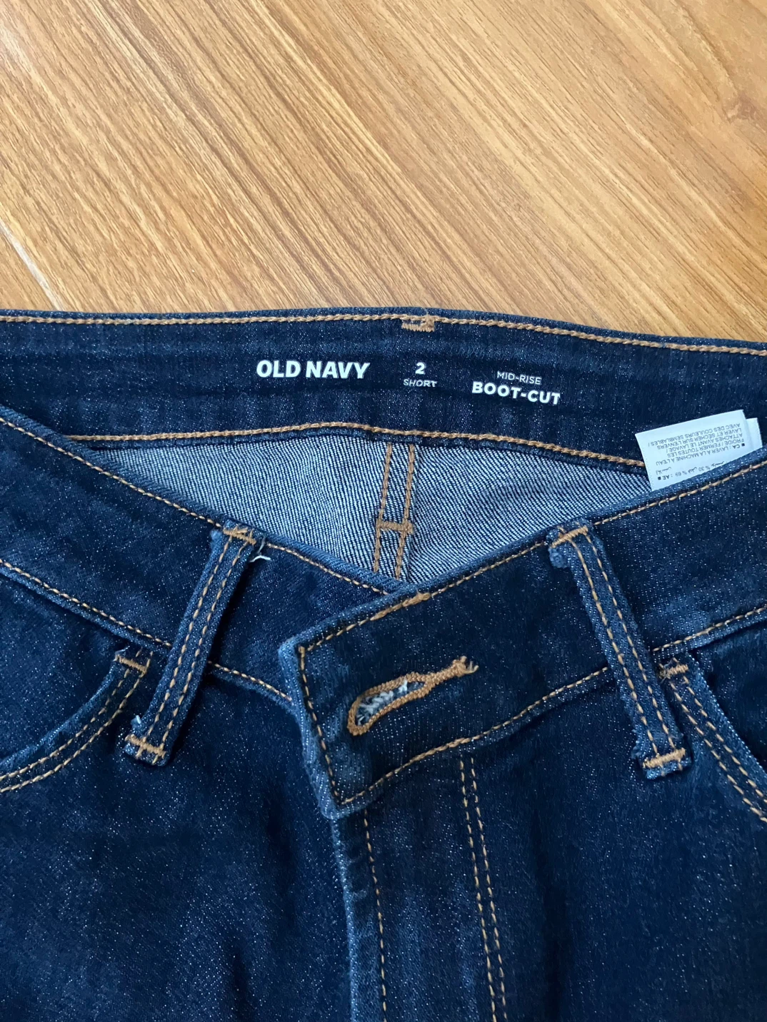 Blue bootcut denim jeans size 2 short - photo 3