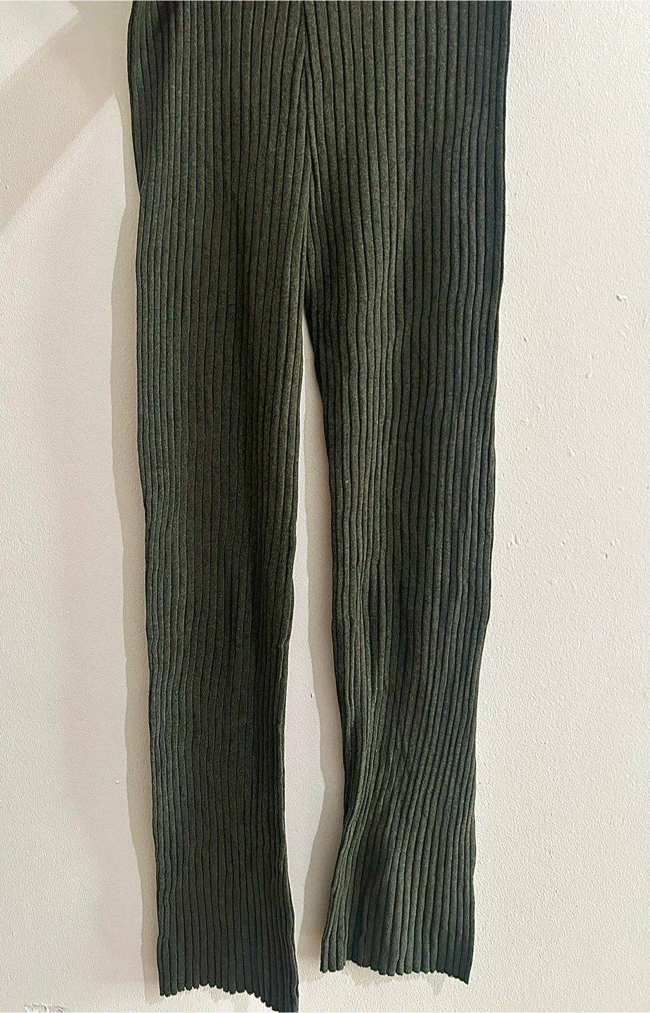 Ribbed Knit Top and Pants Set