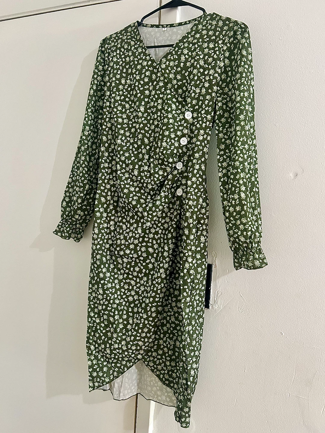 Green Floral Midi Dress