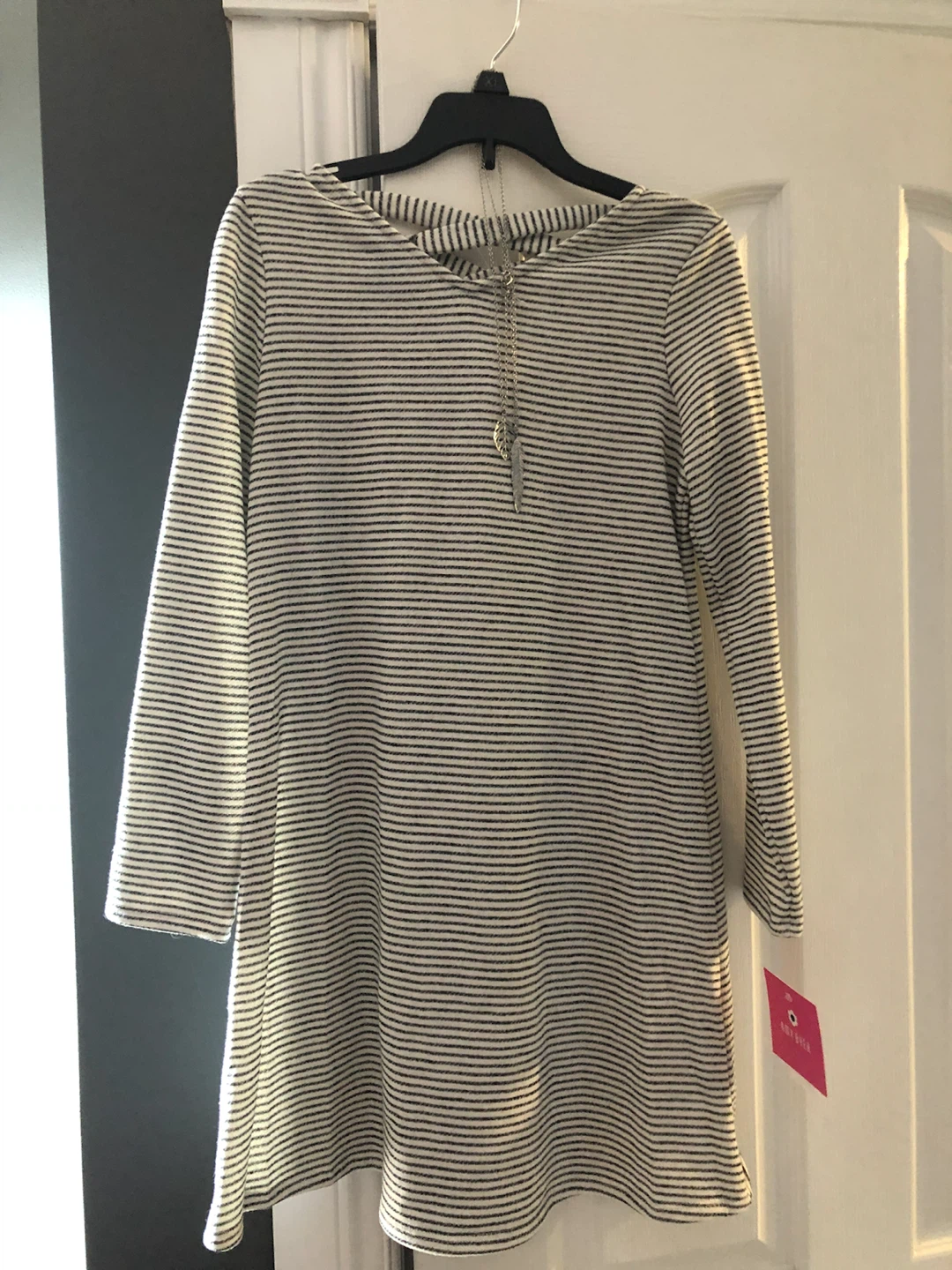 Amy Byer Striped Long-Sleeve Dress